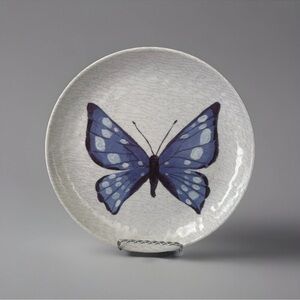Cottonwood Home Blue Butterfly Melamine Salad Plates 8 5/8" Dia. Set of 4